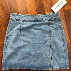 PRINCESS POLLY || The Lola Mini Skirt Denim